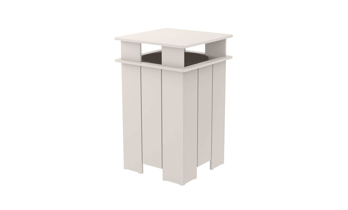 Ledge Lounger Mainstay Industrial Square Trash Bin with Liner — Cloud