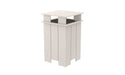 Ledge Lounger Mainstay Industrial Square Trash Bin with Liner — Cloud