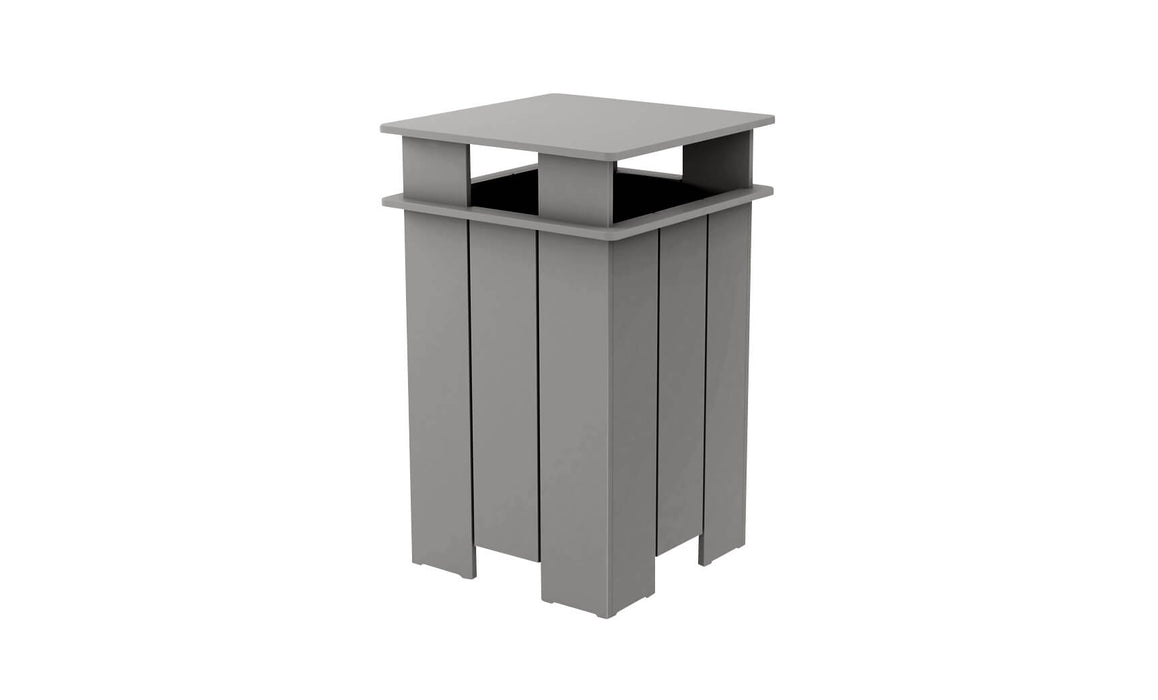 Ledge Lounger Mainstay Industrial Square Trash Bin with Liner — Gray