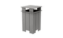 Ledge Lounger Mainstay Industrial Square Trash Bin with Liner — Gray