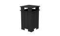 Ledge Lounger Mainstay Industrial Square Trash Bin with Liner — Black