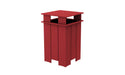 Ledge Lounger Mainstay Industrial Square Trash Bin with Liner — Red