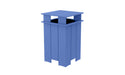 Ledge Lounger Mainstay Industrial Square Trash Bin with Liner — Sky Blue