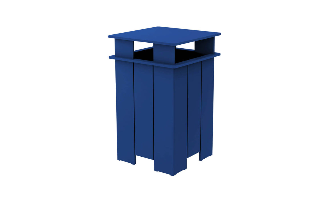 Ledge Lounger Mainstay Industrial Square Trash Bin with Liner — Navy
