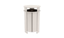 Ledge Lounger Mainstay Industrial Round Trash Bin with Liner — Cloud