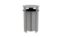 Ledge Lounger Mainstay Industrial Round Trash Bin with Liner — Gray