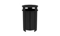 Ledge Lounger Mainstay Industrial Round Trash Bin with Liner — Black