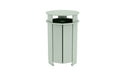 Ledge Lounger Mainstay Industrial Round Trash Bin with Liner — Sage Green