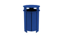 Ledge Lounger Mainstay Industrial Round Trash Bin with Liner — Navy