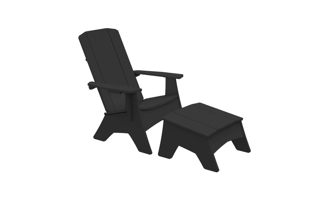 Ledge Lounger Mainstay Adirondack Ottoman — Black