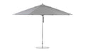 Ledge Lounger Essential Umbrella 13' Octagon Pulley — Silver Pole-Classic Ball Finial-R138 Cadet Grey Fabric