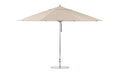 Ledge Lounger Essential Umbrella 13' Octagon Pulley — Silver Pole-Classic Ball Finial-R126 Linen Fabric