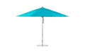 Ledge Lounger Essential Umbrella 13' Octagon Pulley — Silver Pole-Classic Ball Finial-R171 Turquoise Fabric