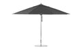 Ledge Lounger Essential Umbrella 13' Octagon Pulley — Silver Pole-Classic Ball Finial-R164 Charcoal Grey Fabric
