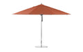 Ledge Lounger Essential Umbrella 13' Octagon Pulley — Silver Pole-Classic Ball Finial-R104 Terracotta Fabric