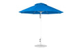 Ledge Lounger Essential Umbrella 9' Octagon Pulley — White Pole-Classic Ball Finial-R172 Pacific Blue Fabric