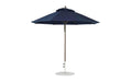 Ledge Lounger Essential Umbrella 9' Octagon Pulley — Bronze Pole-Classic Ball Finial-R175 Captain Navy Fabric