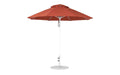 Ledge Lounger Essential Umbrella 9' Octagon Pulley — White Pole-Classic Ball Finial-R104 Terracotta Fabric