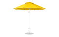 Ledge Lounger Essential Umbrella 9' Octagon Pulley — White Pole-Classic Ball Finial-R554 Sunflower Yellow Fabric
