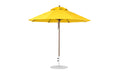 Ledge Lounger Essential Umbrella 9' Octagon Pulley — Bronze Pole-Classic Ball Finial-R554 Sunflower Yellow Fabric