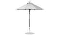 Ledge Lounger Essential Umbrella 7.5' Octagon Pulley — Black Pole-Classic Ball Finial-R138 Cadet Grey Fabric