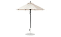 Ledge Lounger Essential Umbrella 7.5' Octagon Pulley — Black Pole-Classic Ball Finial-R126 Linen Fabric