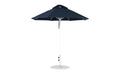 Ledge Lounger Essential Umbrella 7.5' Octagon Pulley — White Pole-Classic Ball Finial-R175 Captain Navy Fabric