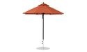 Ledge Lounger Essential Umbrella 7.5' Octagon Pulley — Black Pole-Classic Ball Finial-R104 Terracotta Fabric