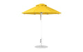 Ledge Lounger Essential Umbrella 7.5' Octagon Pulley — White Pole-Classic Ball Finial-R554 Sunflower Yellow Fabric