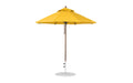 Ledge Lounger Essential Umbrella 7.5' Octagon Pulley — Bronze Pole-Classic Ball Finial-R554 Sunflower Yellow Fabric
