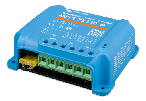 Victron SmartSolar MPPT 75/10 - Solar Charge Controller - Victron SmartSolar MPPT 75/10 | Solar Charge Controller angled left