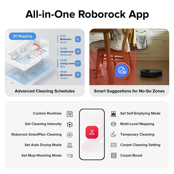 【Certified Refurbished 90% New】Roborock Qrevo S Robot Vacuum with Multifunctional Dock