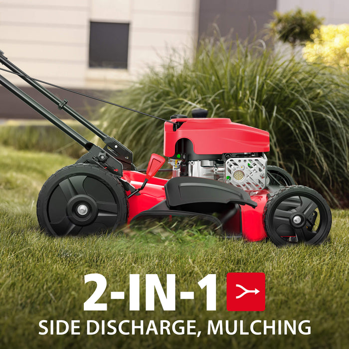 PowerSmart 21'' 144cc Gas Push 2-in-1 Lawn Mower V8721C