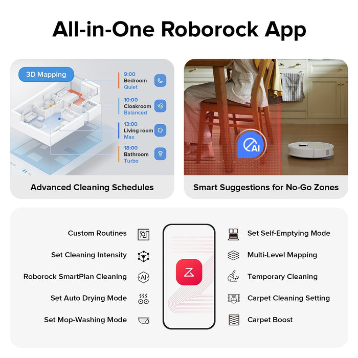 【Certified Refurbished 90% New】Roborock Qrevo S Robot Vacuum with Multifunctional Dock