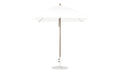 Ledge Lounger Essential Umbrella 7.5' Square Version 2 Pulley — Bronze Pole-Classic Ball Finial-R099 White Fabric