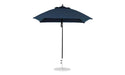 Ledge Lounger Essential Umbrella 7.5' Square Version 2 Pulley — Black Pole-Classic Ball Finial-R175 Captain Navy Fabric