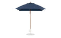 Ledge Lounger Essential Umbrella 7.5' Square Version 2 Pulley — Bronze Pole-Classic Ball Finial-R175 Captain Navy Fabric