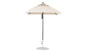 Ledge Lounger Essential Umbrella 6.5' Square Pulley — Black Pole-Classic Ball Finial-R126 Linen Fabric