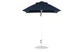 Ledge Lounger Essential Umbrella 6.5' Square Pulley — White Pole-Classic Ball Finial-R175 Captain Navy Fabric