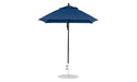 Ledge Lounger Essential Umbrella 6.5' Square Pulley — Black Pole-Classic Ball Finial-R175 Captain Navy Fabric