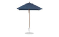 Ledge Lounger Essential Umbrella 6.5' Square Pulley — Bronze Pole-Classic Ball Finial-R175 Captain Navy Fabric