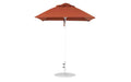Ledge Lounger Essential Umbrella 6.5' Square Pulley — White Pole-Classic Ball Finial-R104 Terracotta Fabric