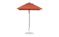 Ledge Lounger Essential Umbrella 6.5' Square Pulley — Bronze Pole-Classic Ball Finial-R104 Terracotta Fabric