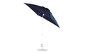 Ledge Lounger Essential Umbrella 7.5' Square Version 2 Crank Auto Tilt — White Pole-Classic Ball Finial-R175 Captain Navy Fabric