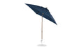 Ledge Lounger Essential Umbrella 7.5' Square Version 2 Crank Auto Tilt — Bronze Pole-Classic Ball Finial-R175 Captain Navy Fabric