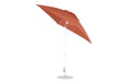 Ledge Lounger Essential Umbrella 7.5' Square Version 2 Crank Auto Tilt — White Pole-Classic Ball Finial-R104 Terracotta Fabric