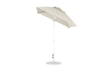 Ledge Lounger Essential Umbrella 6.5' Square Crank Auto Tilt — White Pole-Classic Ball Finial-R126 Linen Fabric