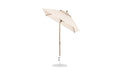 Ledge Lounger Essential Umbrella 6.5' Square Crank Auto Tilt — Bronze Pole-Classic Ball Finial-R126 Linen Fabric