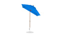Ledge Lounger Essential Umbrella 6.5' Square Crank Auto Tilt — Bronze Pole-Classic Ball Finial-R172 Pacific Blue Fabric