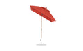 Ledge Lounger Essential Umbrella 6.5' Square Crank Auto Tilt — Bronze Pole-Classic Ball Finial-R104 Terracotta Fabric